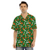 Green Chainsaw Print Pattern Men's Hawaiian Shirt-grizzshop