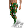 Green Chainsaw Print Pattern Men's Leggings-grizzshop