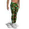 Green Chainsaw Print Pattern Men's Leggings-grizzshop