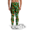 Green Chainsaw Print Pattern Men's Leggings-grizzshop