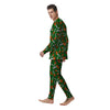 Green Chainsaw Print Pattern Men's Pajamas-grizzshop