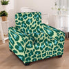 Green Cheetah Armchair Cover-grizzshop