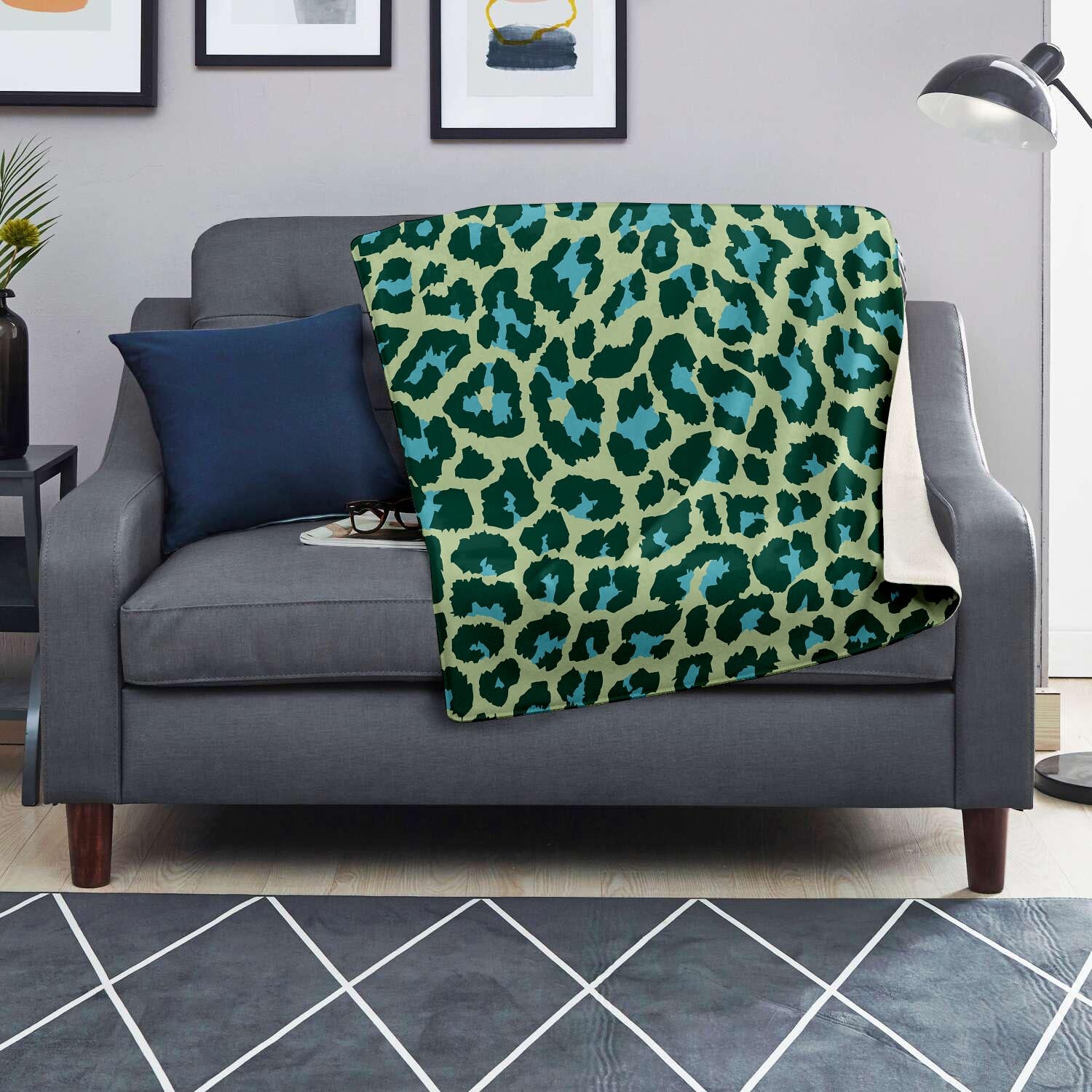 Green Cheetah Blanket-grizzshop