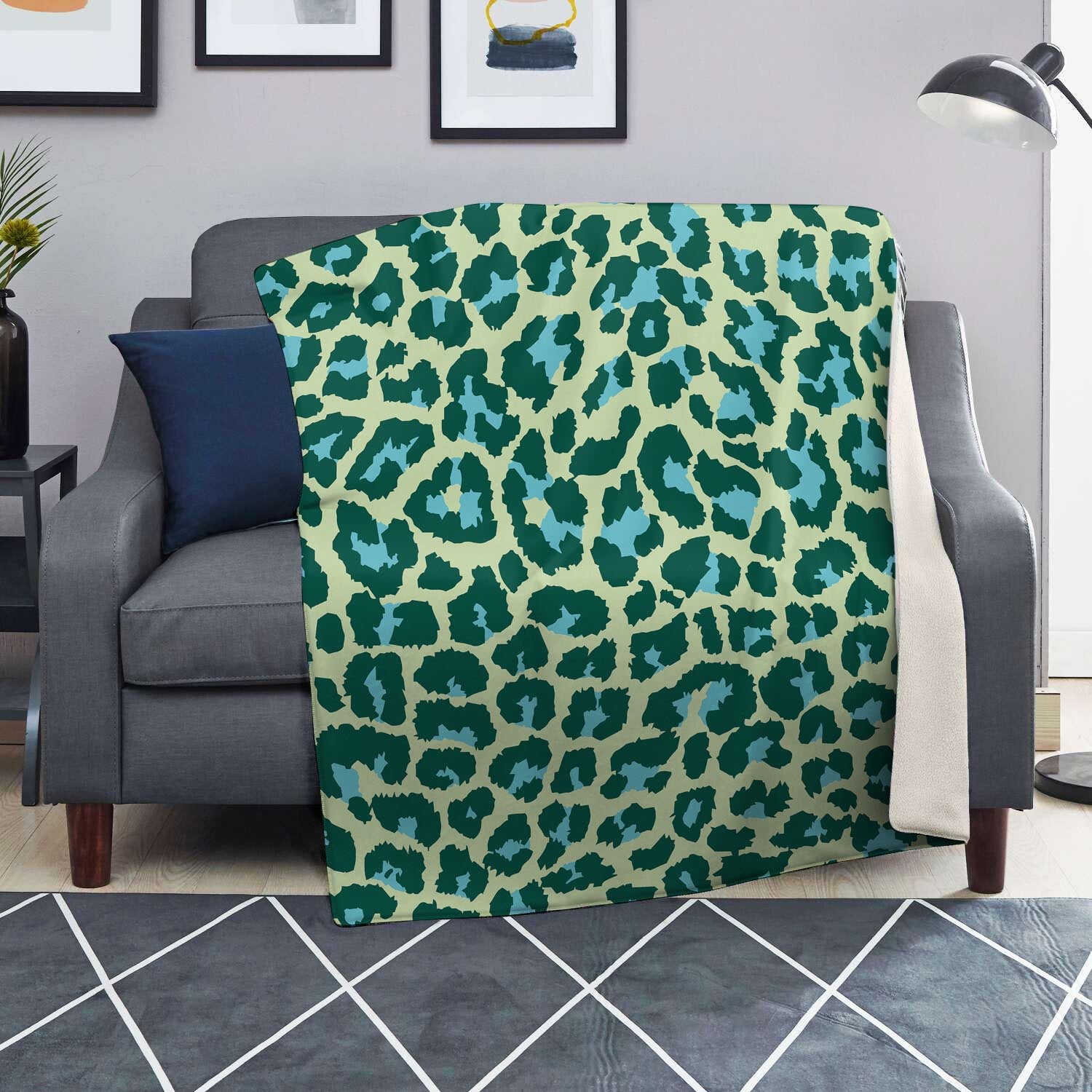 Green Cheetah Blanket-grizzshop