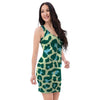 Green Cheetah Bodycon Dress-grizzshop