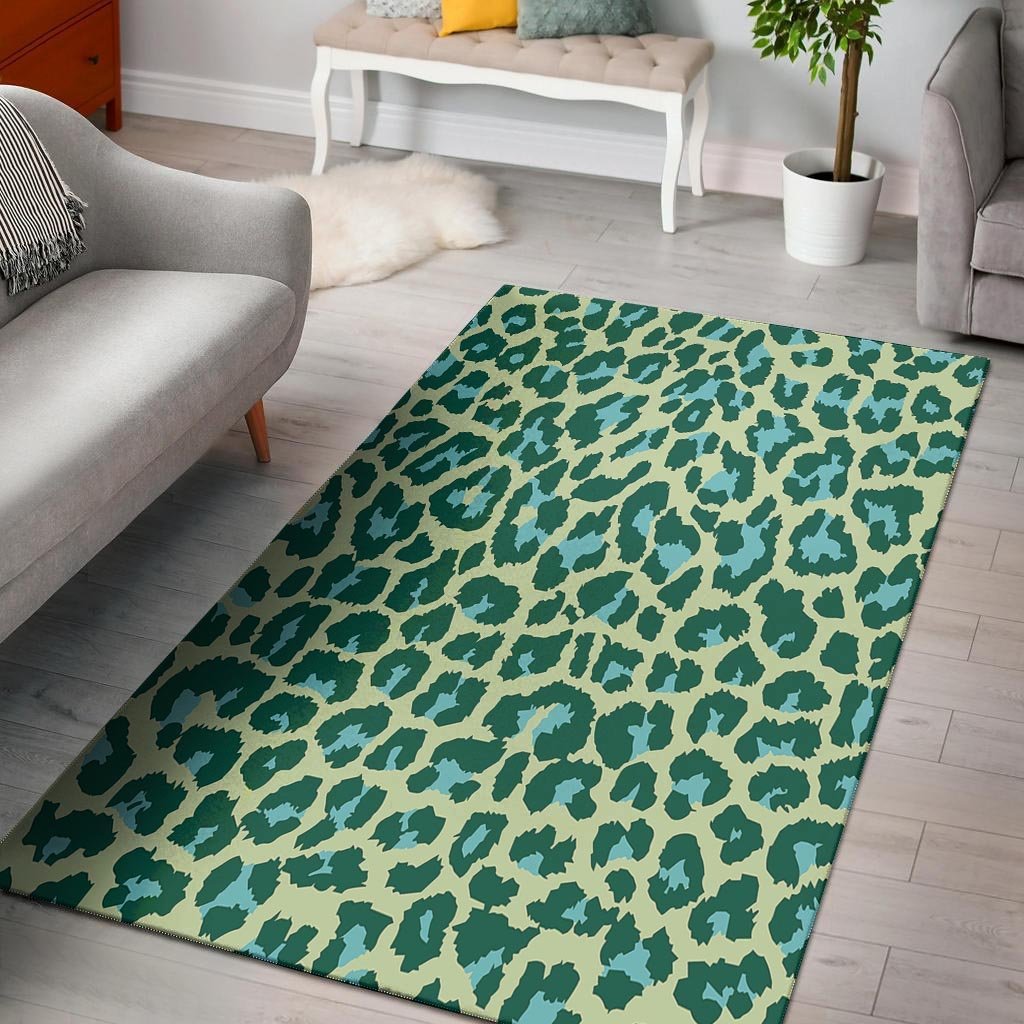 Green Cheetah Floor Mat-grizzshop