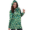 Green Cheetah Hoodie Dress-grizzshop