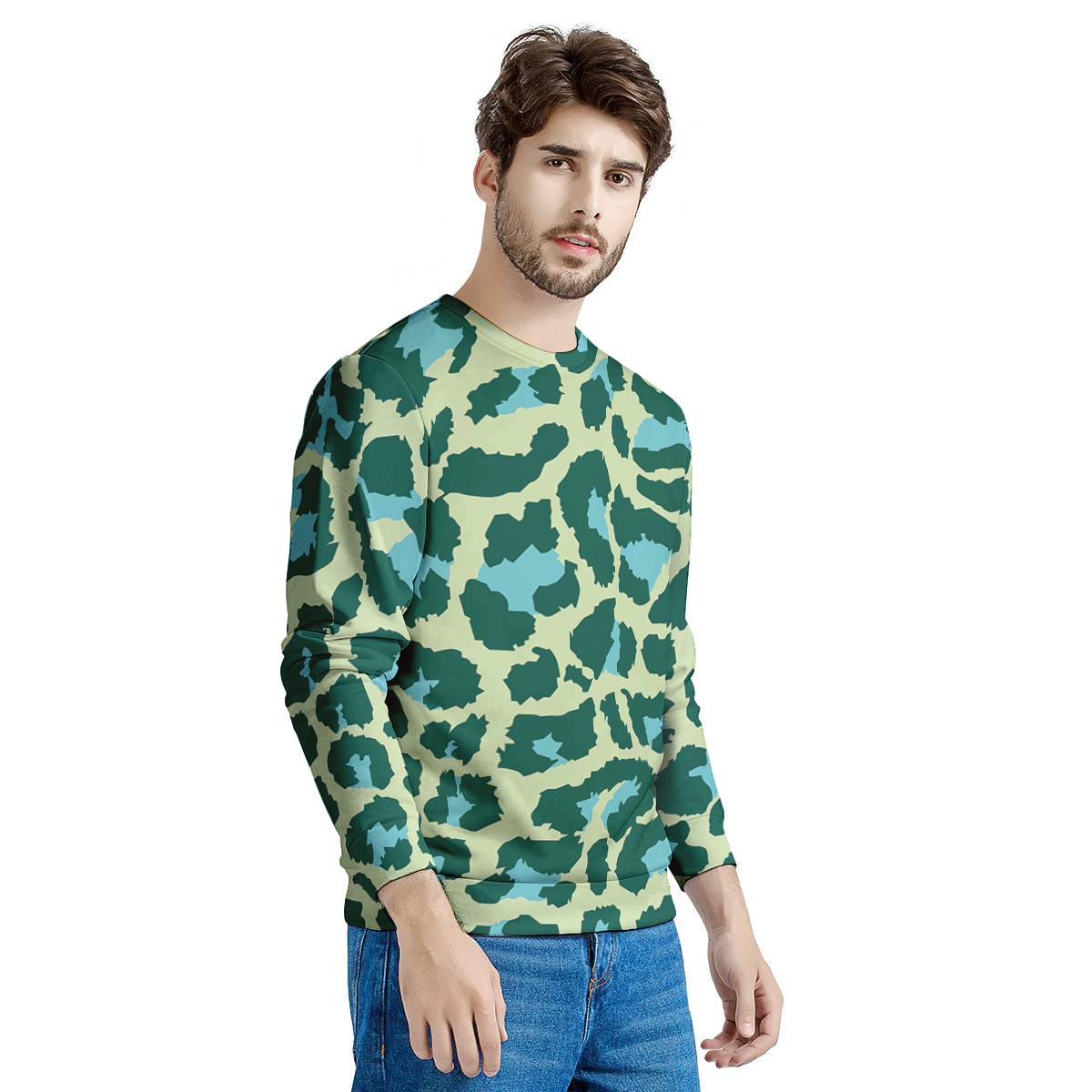 Green Cheetah Men's Sweatshirt-grizzshop