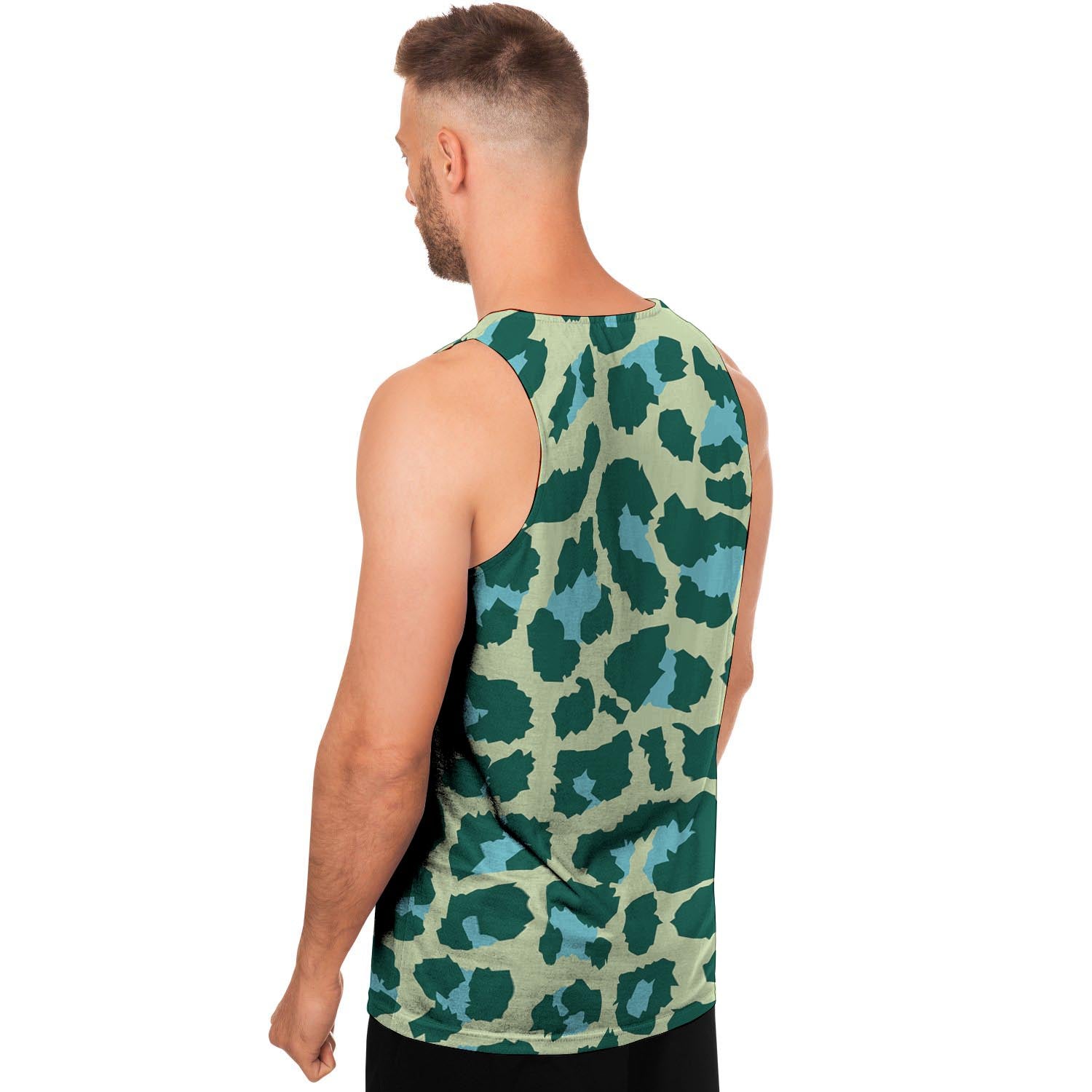 Green Cheetah Men's Tank Tops-grizzshop