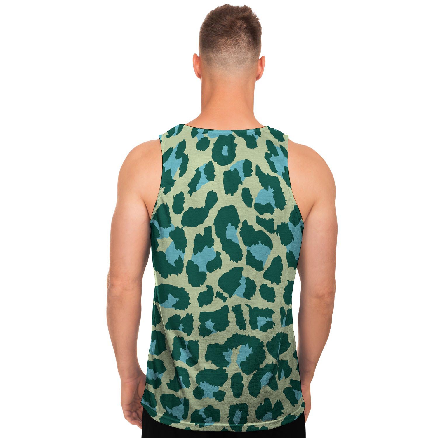 Green Cheetah Men's Tank Tops-grizzshop