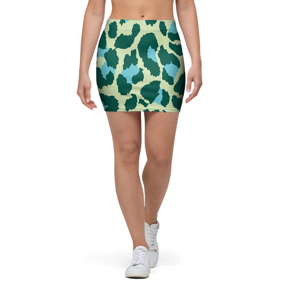Green Cheetah Mini Skirt-grizzshop