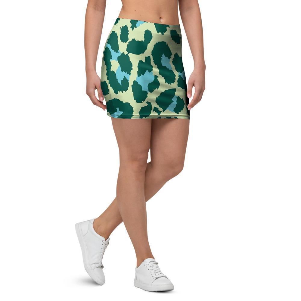 Green Cheetah Mini Skirt-grizzshop