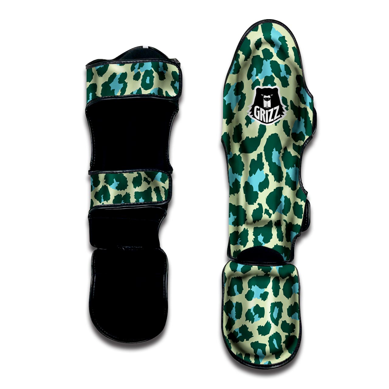 Green Cheetah Muay Thai Shin Guard-grizzshop