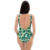 Green Cheetah One Piece Swimsuite-grizzshop