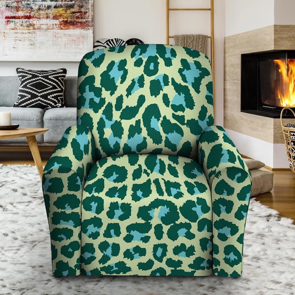 Green Cheetah Recliner Cover-grizzshop