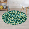 Green Cheetah Round Rug-grizzshop