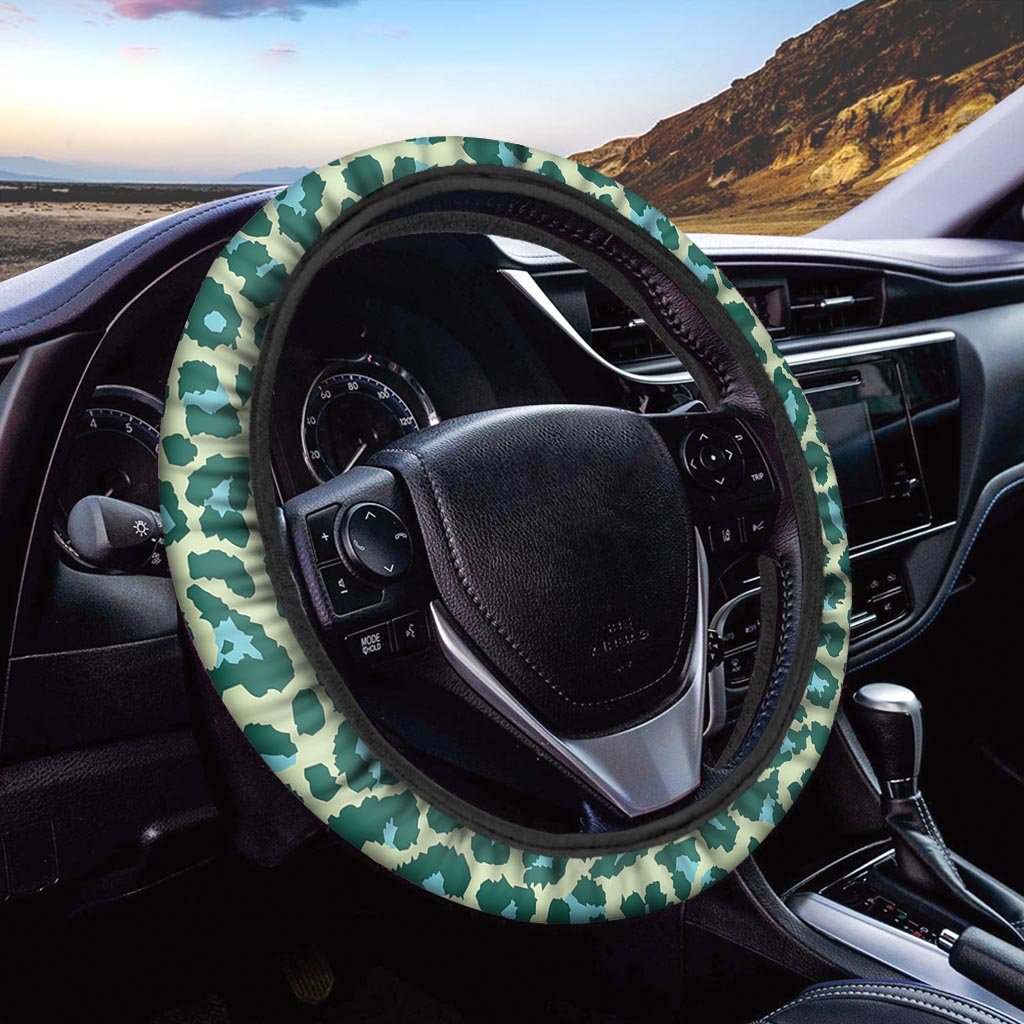 Green Cheetah Steering Wheel Cover-grizzshop