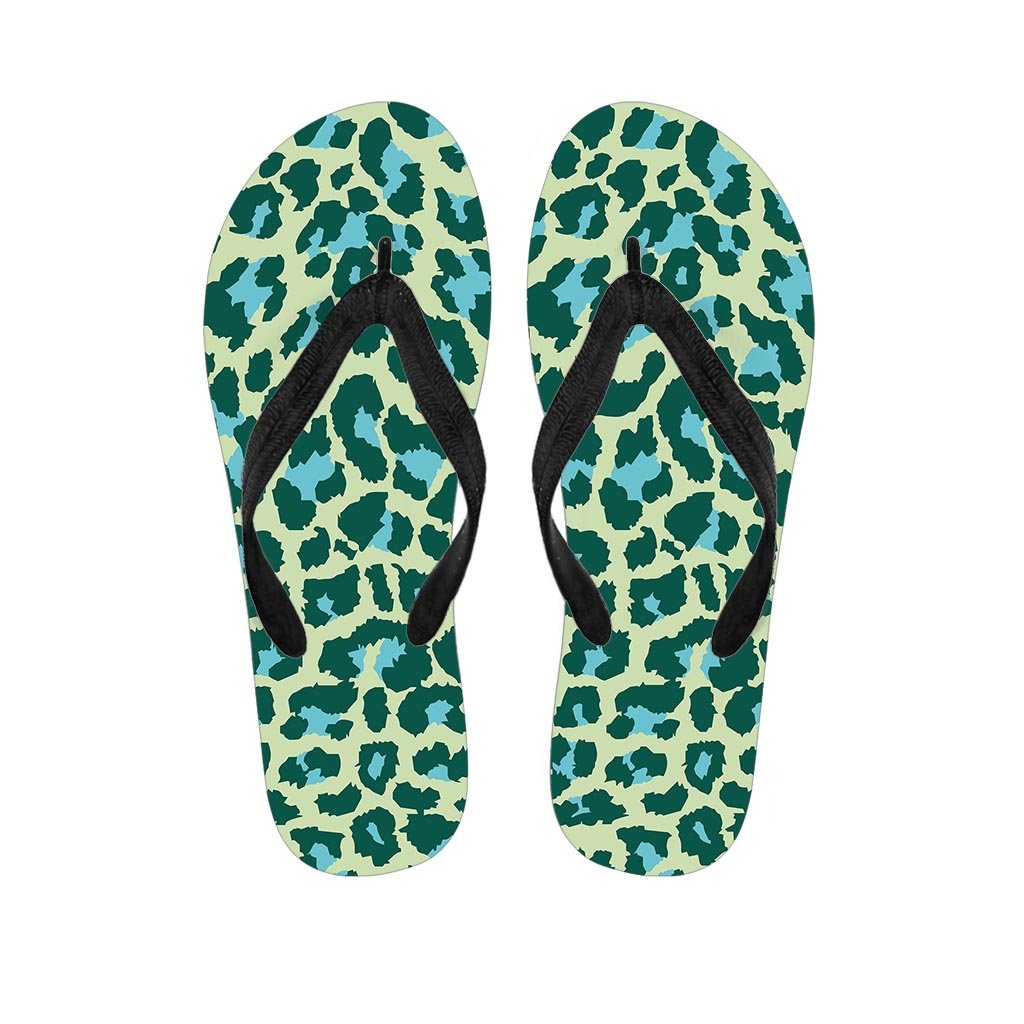 Green Cheetah Women's Flip Flops-grizzshop