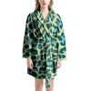 Green Cheetah Women's Robe-grizzshop