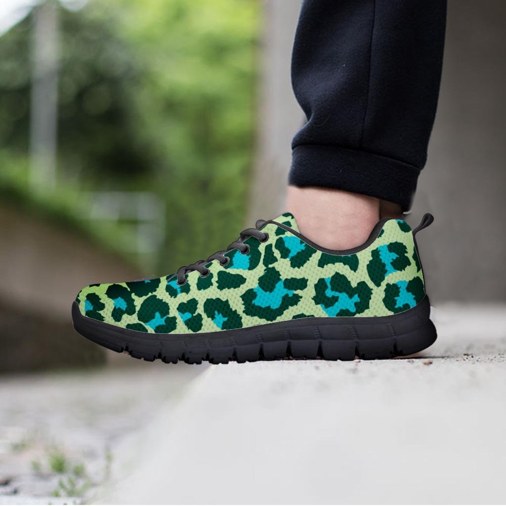 Green Cheetah Women's Sneakers-grizzshop