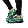 Green Cheetah Women's Sneakers-grizzshop