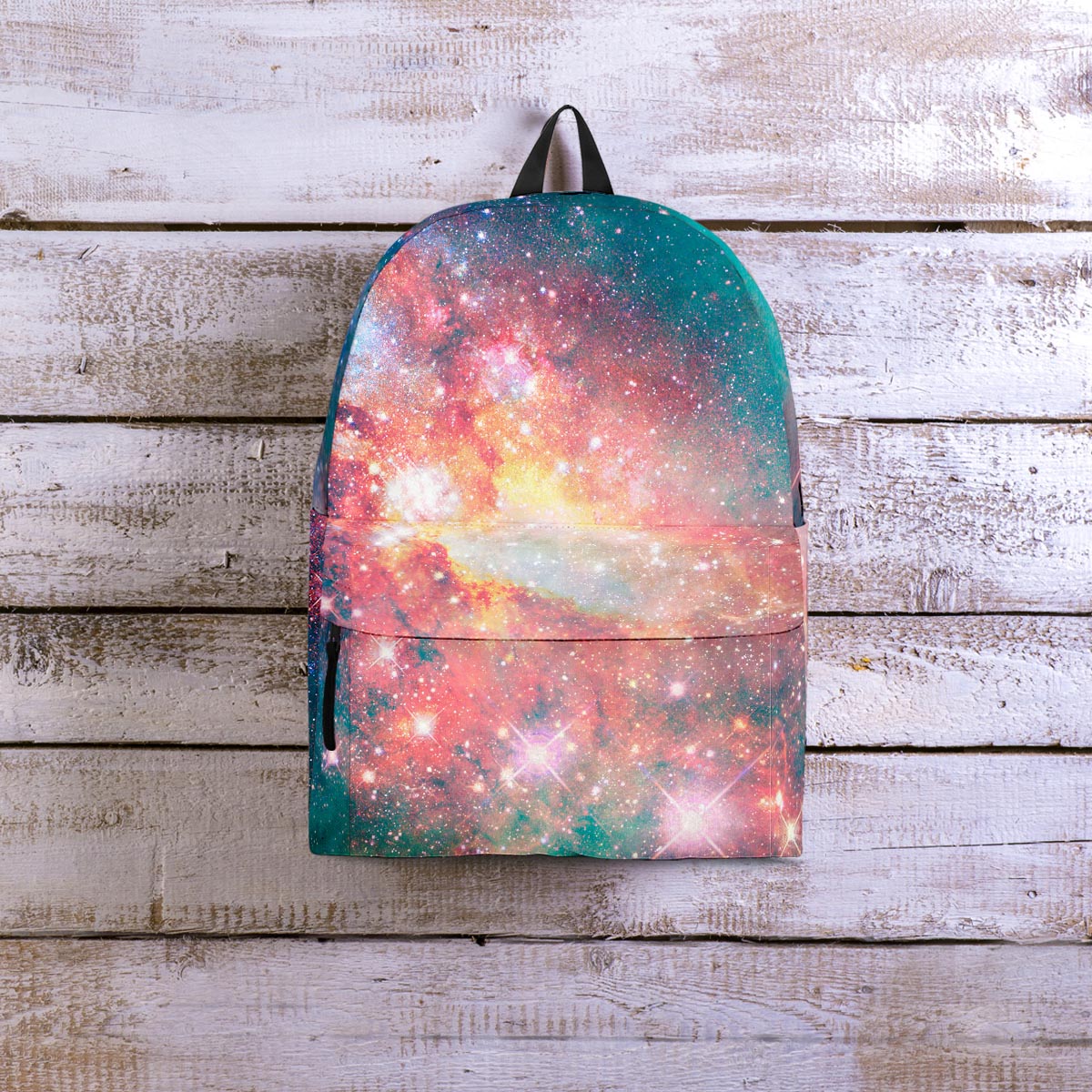 Green Cosmic Space Galaxy Backpack-grizzshop