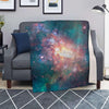 Green Cosmic Space Galaxy Blanket-grizzshop