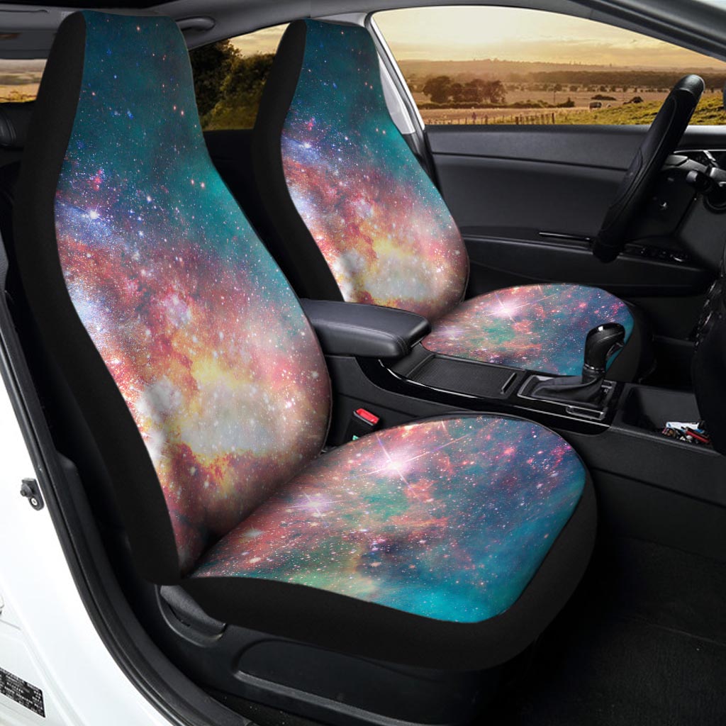 Green Cosmic Space Galaxy Car Seat Covers-grizzshop