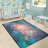 Green Cosmic Space Galaxy Floor Mat-grizzshop