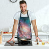 Green Cosmic Space Galaxy Men's Apron-grizzshop