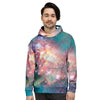 Green Cosmic Space Galaxy Men's Hoodie-grizzshop