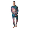 Green Cosmic Space Galaxy Men's Pajamas-grizzshop