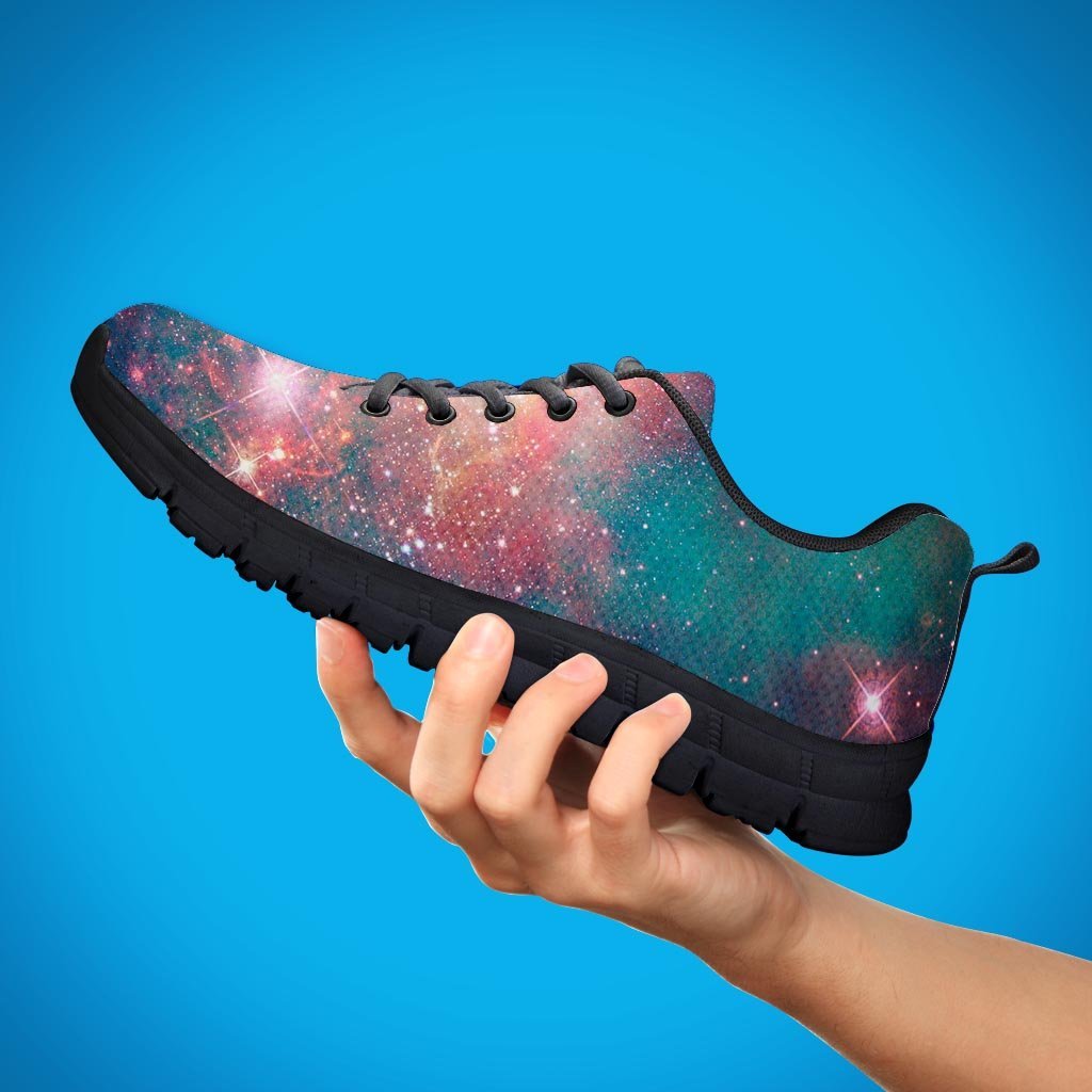 Green Cosmic Space Galaxy Men's Sneakers-grizzshop