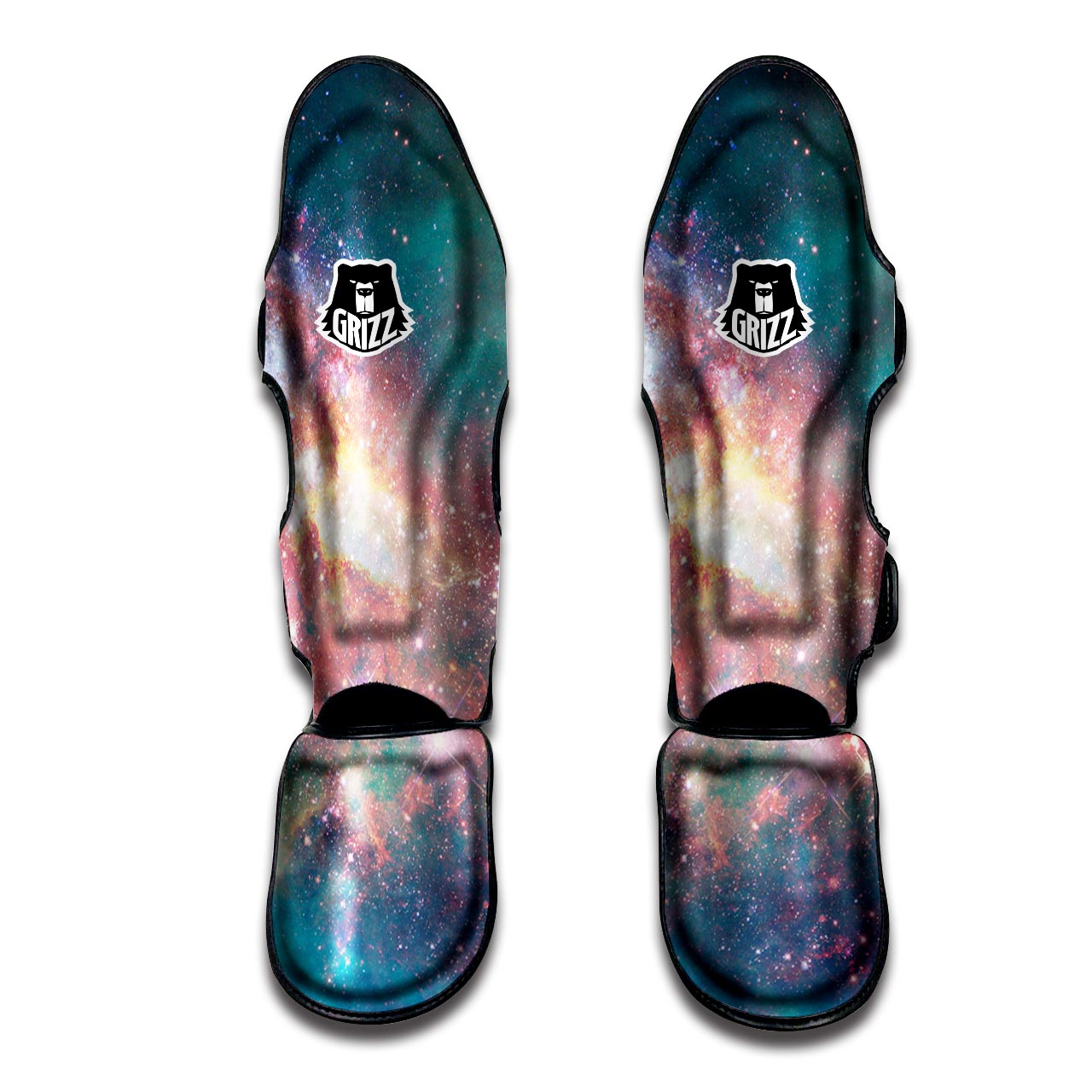 Green Cosmic Space Galaxy Muay Thai Shin Guard-grizzshop