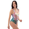 Green Cosmic Space Galaxy One Piece Swimsuite-grizzshop