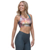 Green Cosmic Space Galaxy Sports Bra-grizzshop