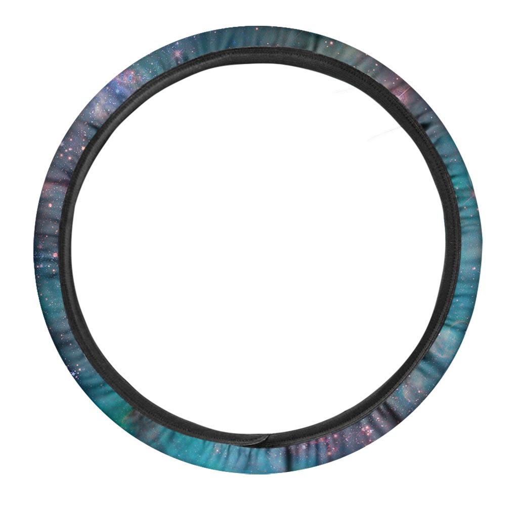 Green Cosmic Space Galaxy Steering Wheel Cover-grizzshop