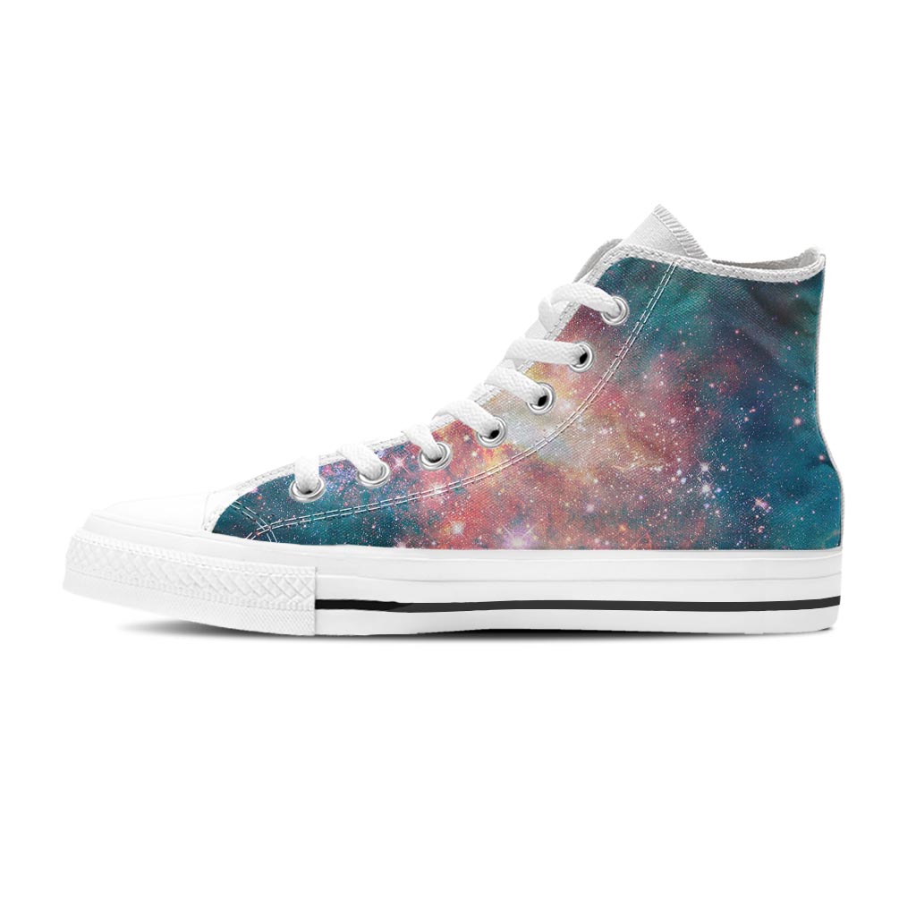 Green Cosmic Space Galaxy Women's High Top Shoes-grizzshop