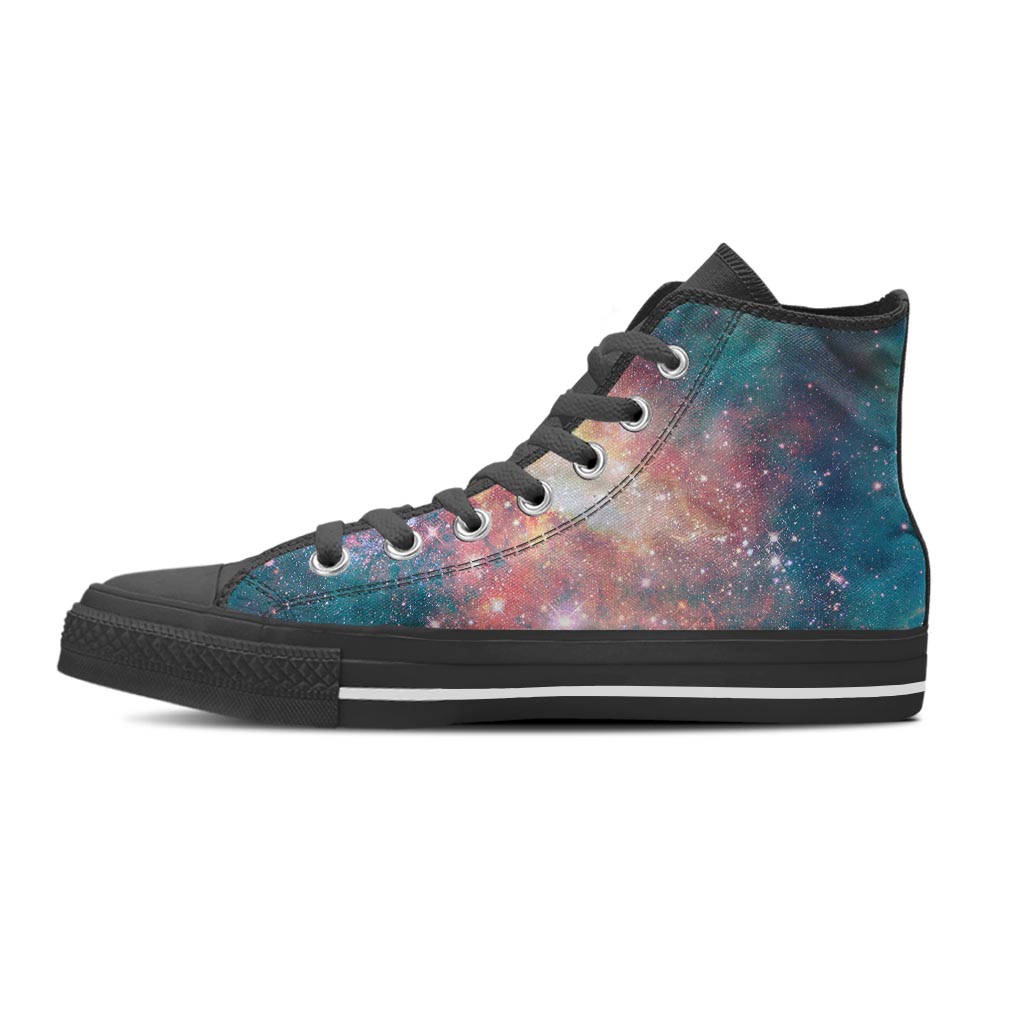 Green Cosmic Space Galaxy Women's High Top Shoes-grizzshop