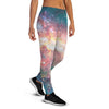 Green Cosmic Space Galaxy Women's Joggers-grizzshop