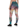 Green Cosmic Space Galaxy Women's Leggings-grizzshop