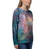 Green Cosmic Space Galaxy Women's Sweatshirt-grizzshop