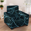 Green Cracked Marble Armchair Cover-grizzshop