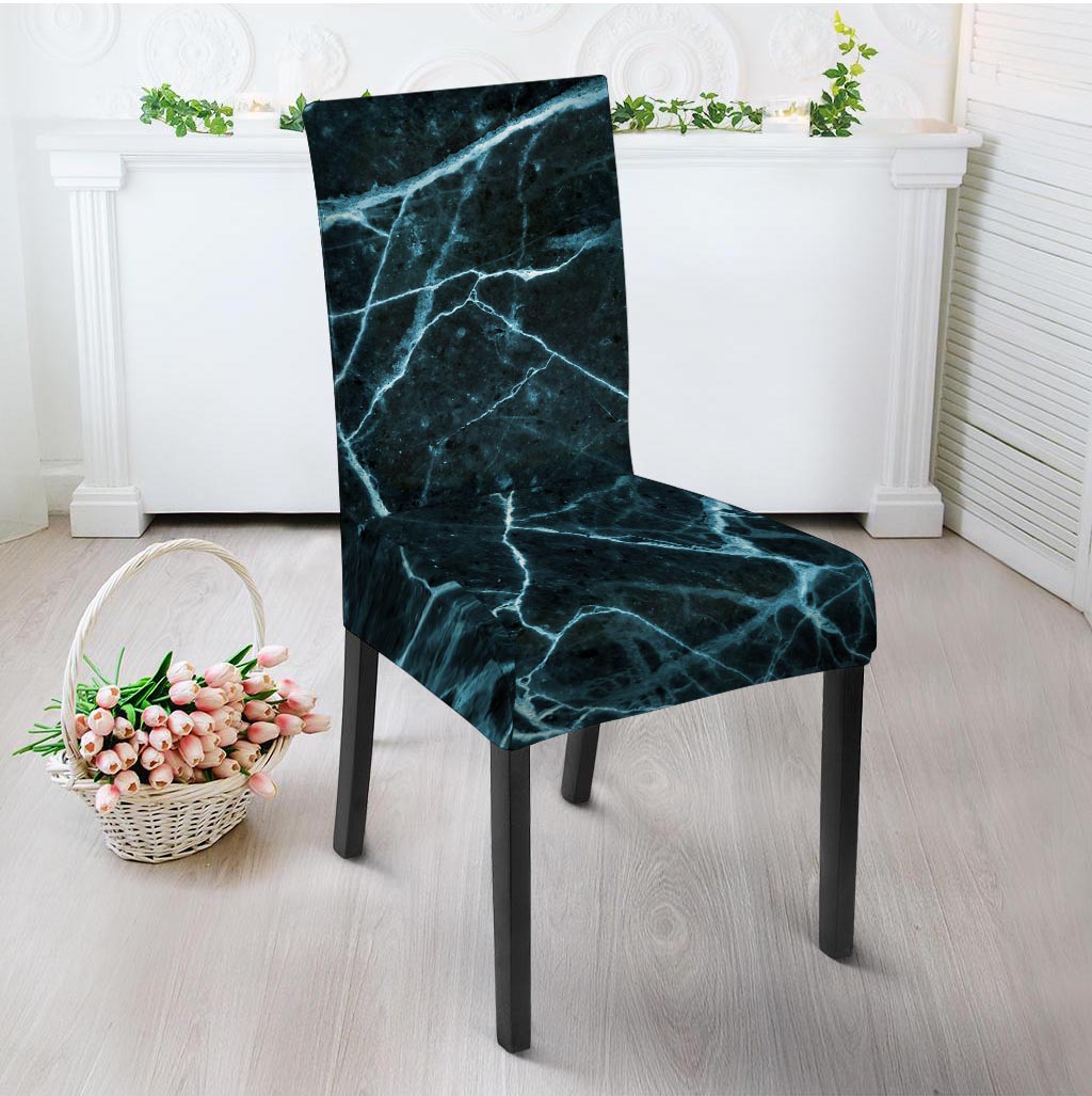 Green Cracked Marble Chair Cover-grizzshop
