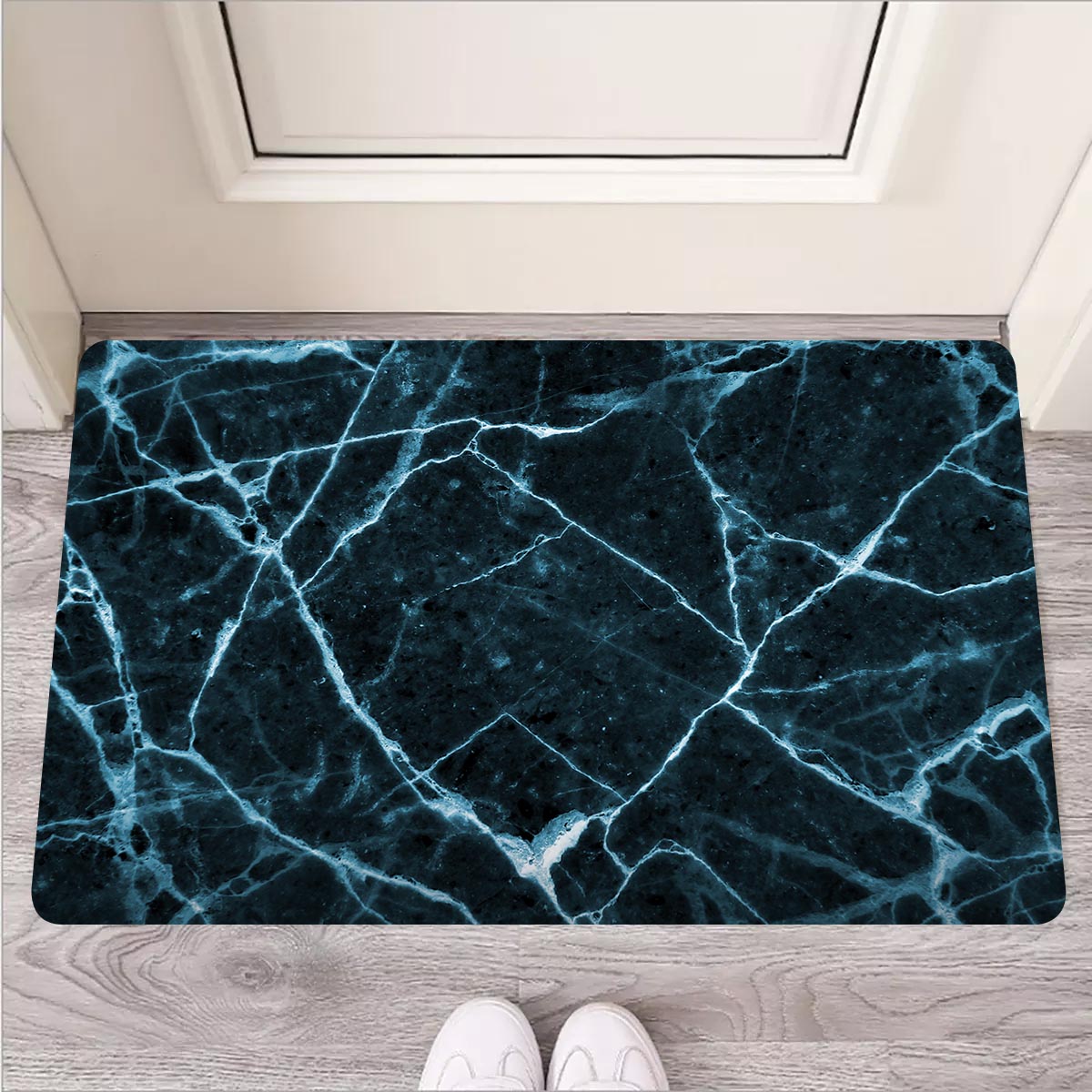 Green Cracked Marble Door Mat-grizzshop