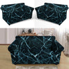 Green Cracked Marble Loveseat Cover-grizzshop