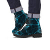 Green Cracked Marble Men's Boots-grizzshop