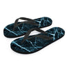 Green Cracked Marble Men's Flip Flops-grizzshop