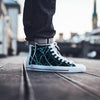 Green Cracked Marble Men's High Top Shoes-grizzshop