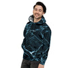 Green Cracked Marble Men's Hoodie-grizzshop